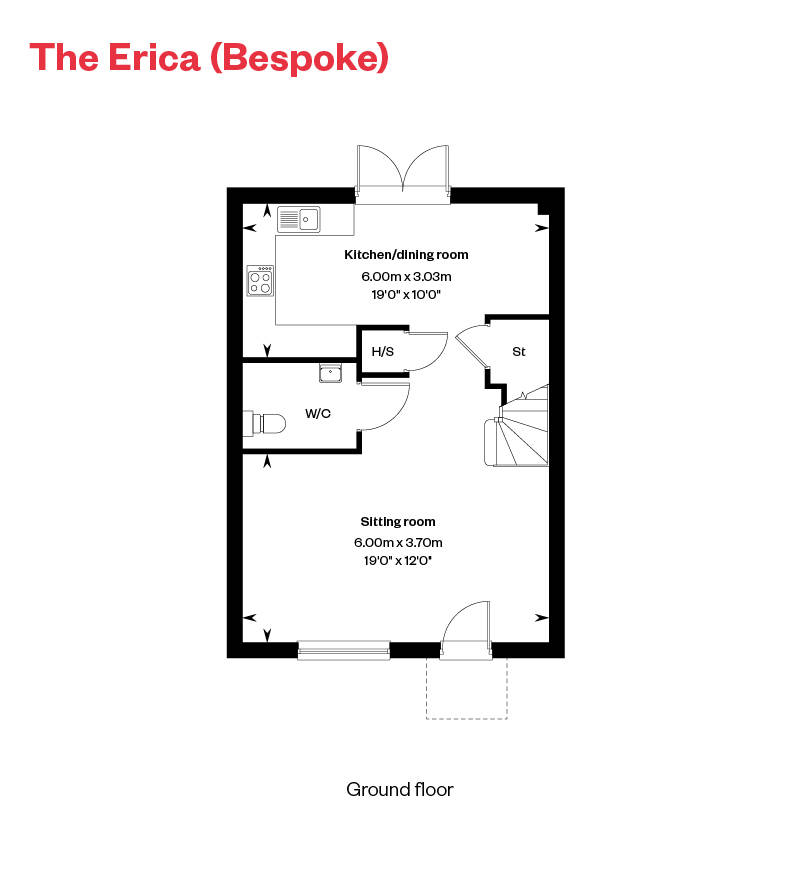 The Erica Bespoke GF Floor Plan Ingatestone Grove, Essex