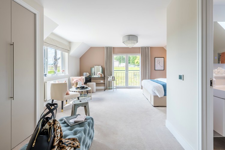5 bedroom showhome | dual-aspect principal bedroom with walk-in wardrobe and en suite