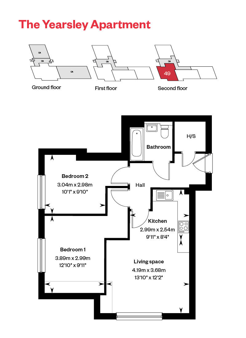 The Yearsley Apartments Plot 49 Floor Plan Ingatestone Grove, Essex