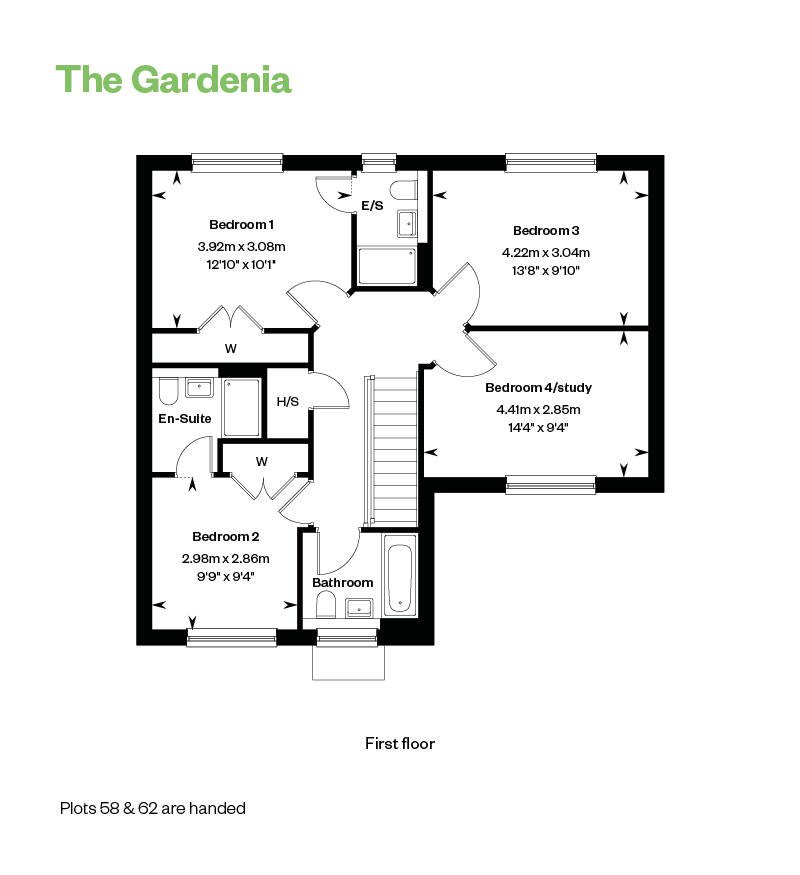 The Gardenia Floor Plan FF Randall Fields, Stotfold