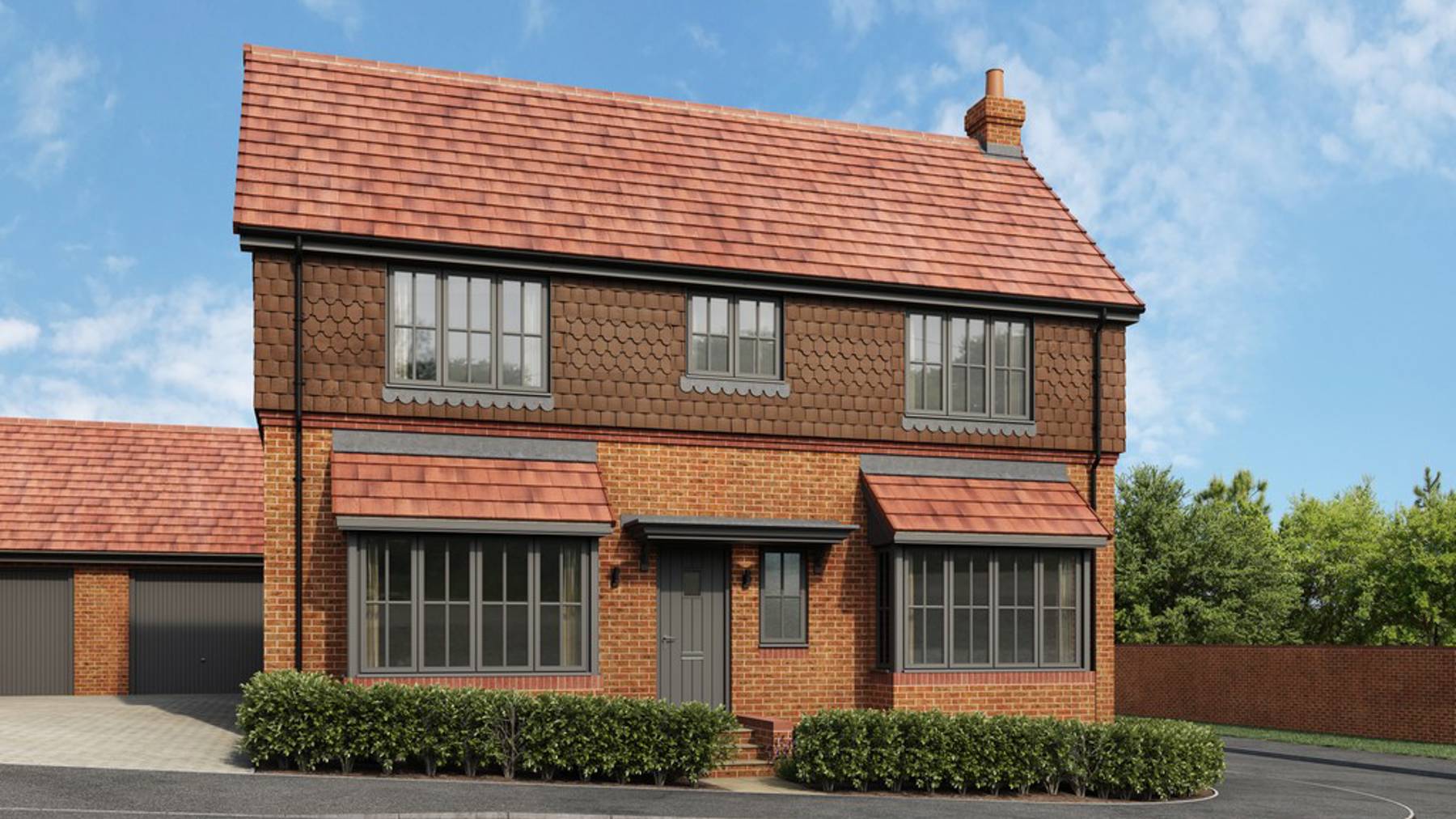 CGI of 4 bed houses for sale in Finchampstead