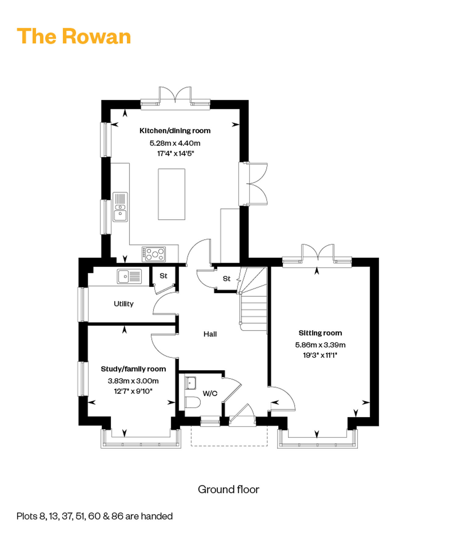 Bliss Willows Floorplans The Rowan Ground Floor