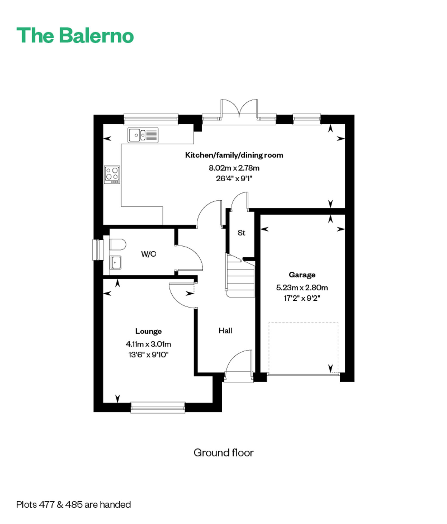 5145695 CALA NORTH Milltimber Phase 4 Woodhurst Floor Plans Web The Balerno GF 800X1200px