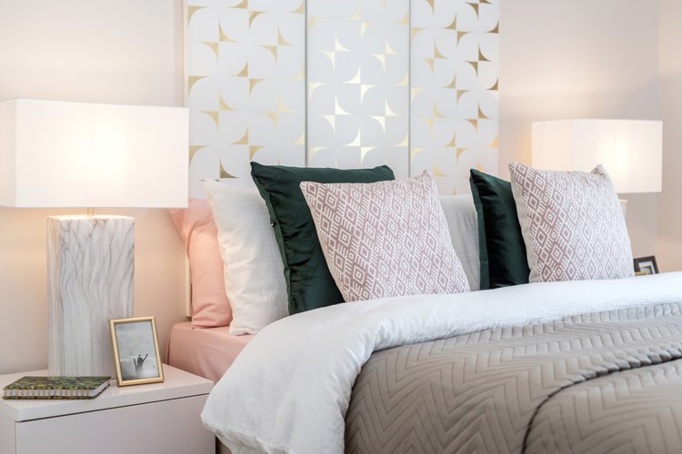 2 bedroom showhome | soft decor in bedroom