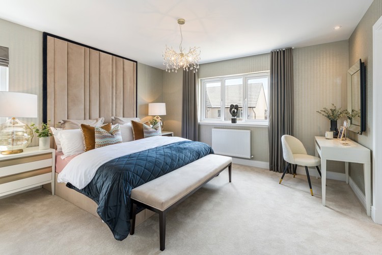 4 bedroom showhome | light-filled generous bedroom with fitted wardrobes