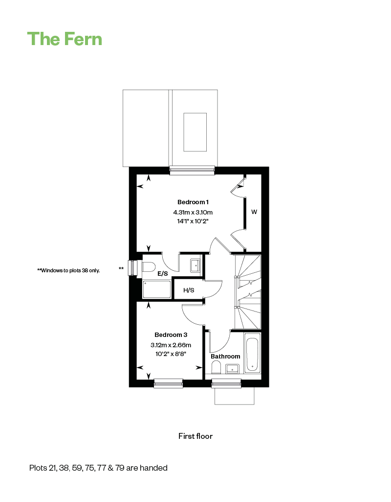 The Fern Floor Plan FF Randall Fields, Stotfold