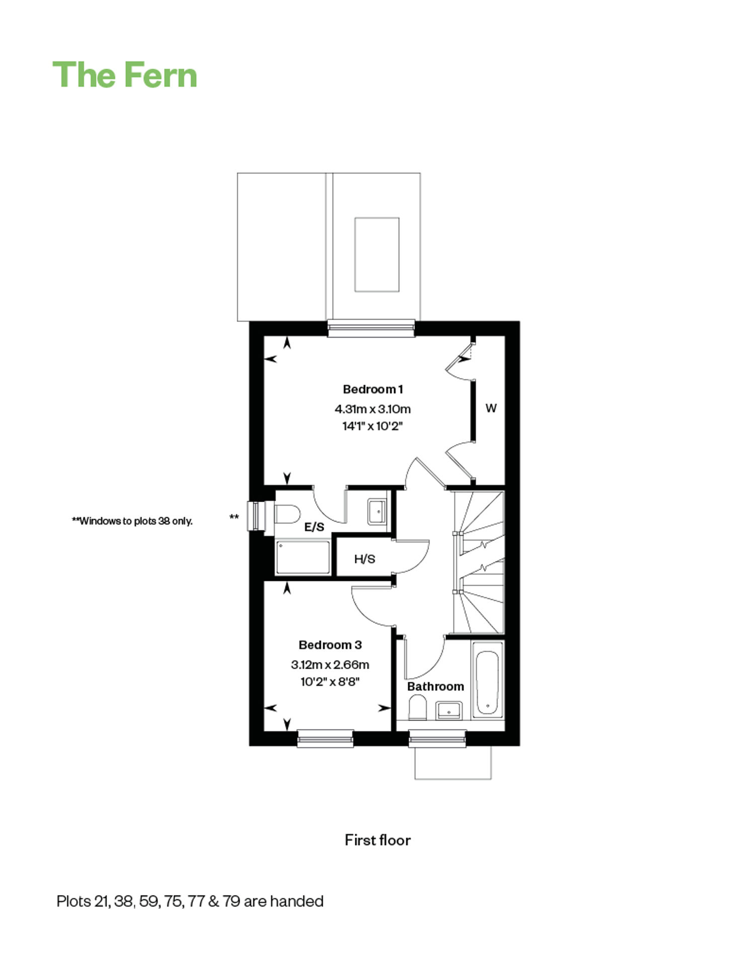 The Fern Floor Plan FF Randall Fields, Stotfold