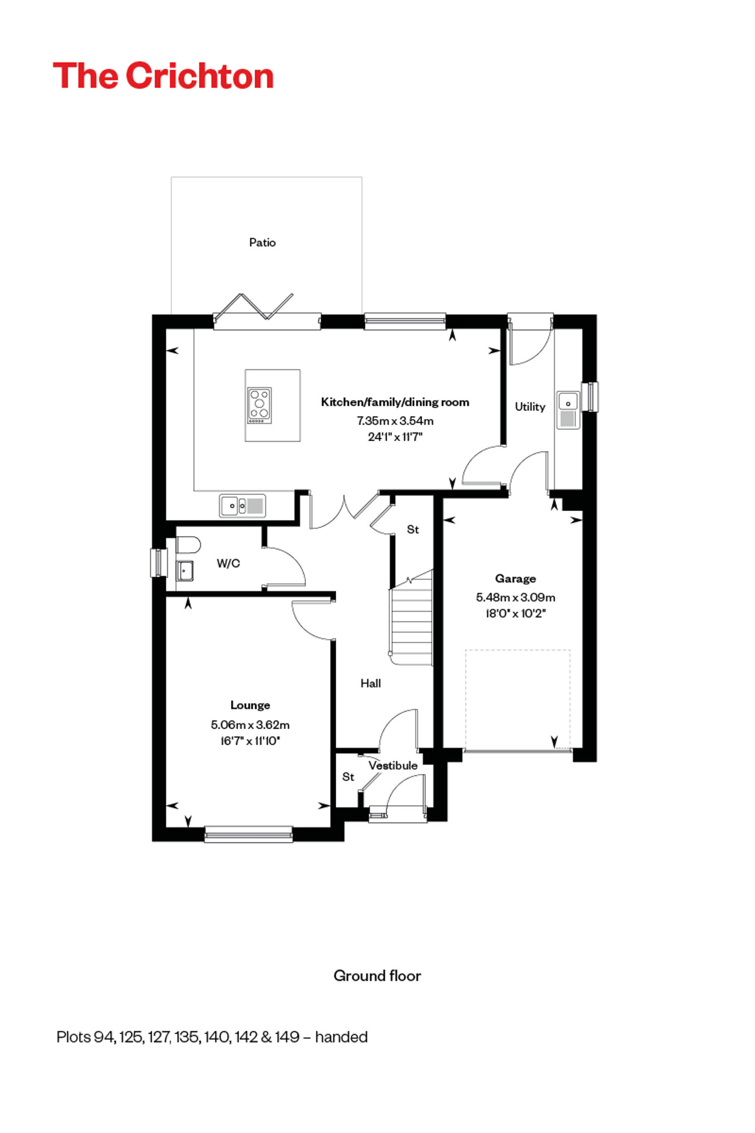 5363231 CALA WEST Cornhill Village Home Styles Web Floorplans 800X1200 The Crichton GF 7454609