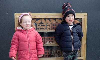 Building Houses and (Bug) Hotels: Cala Chiltern provides bug hotel for local nursery