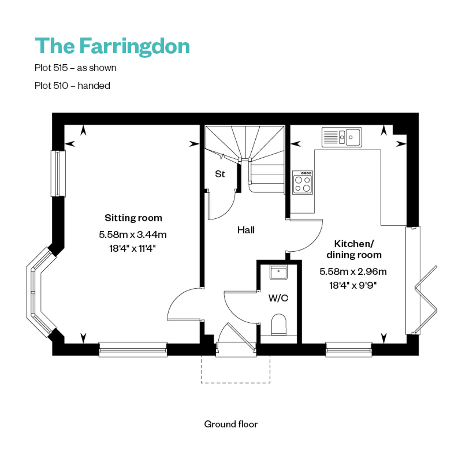 The Farringdon First Floor floor plan at Nobel Park, Didcot, Oxfordshire