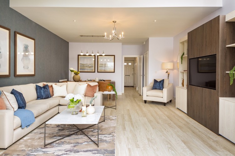 Ashford house type living room, 3 bedroom house for sale in Didcot