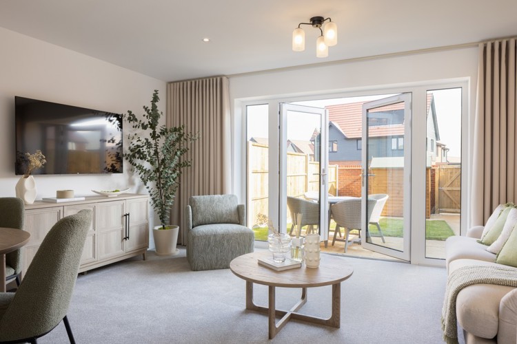 Bayberry house type living room, 2 bedroom house for sale in Bicester