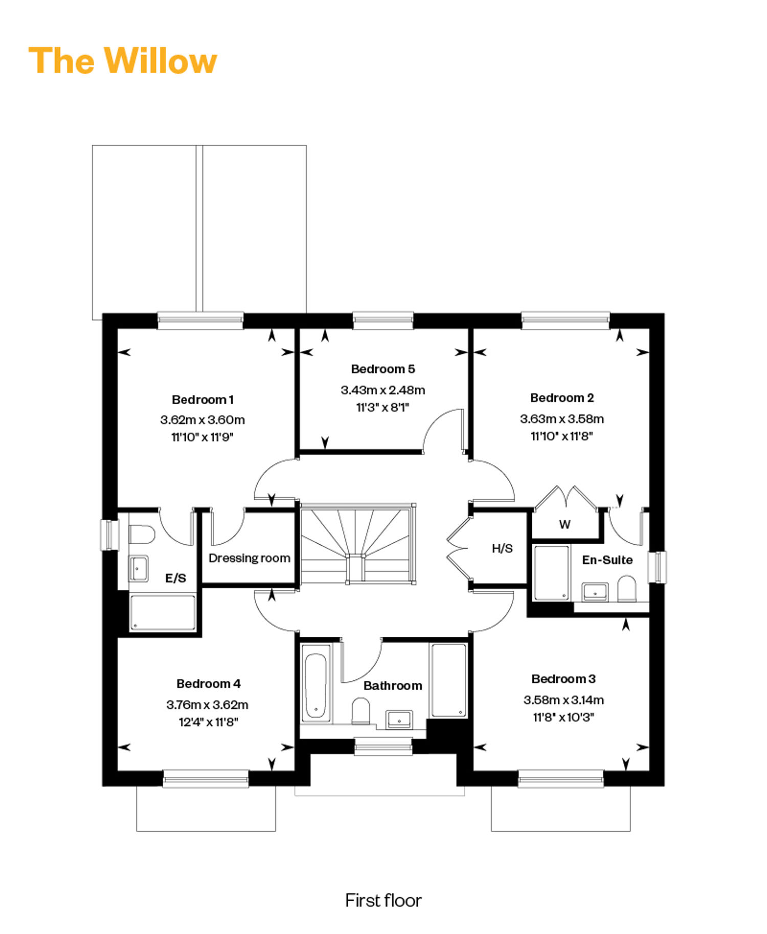 Bliss Willows Floorplans The Willow First Floor