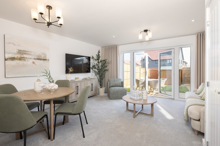 Langley house type living room, 2 bedroom house for sale in Shrivenham