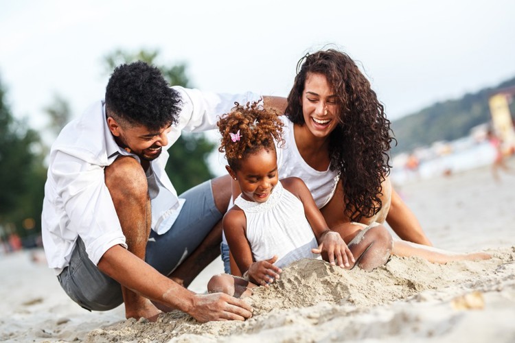Family at beach | Longbanks Green, Dunbar
