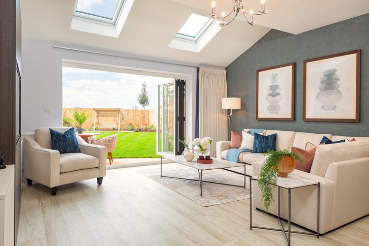 Ashford house type living room, 3 bedroom house for sale in Shrivenham