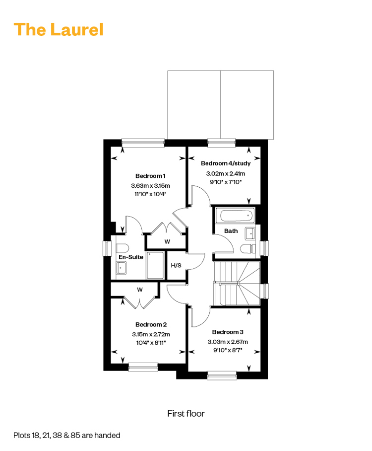 Bliss Willows Floorplans The Laurel First Floor
