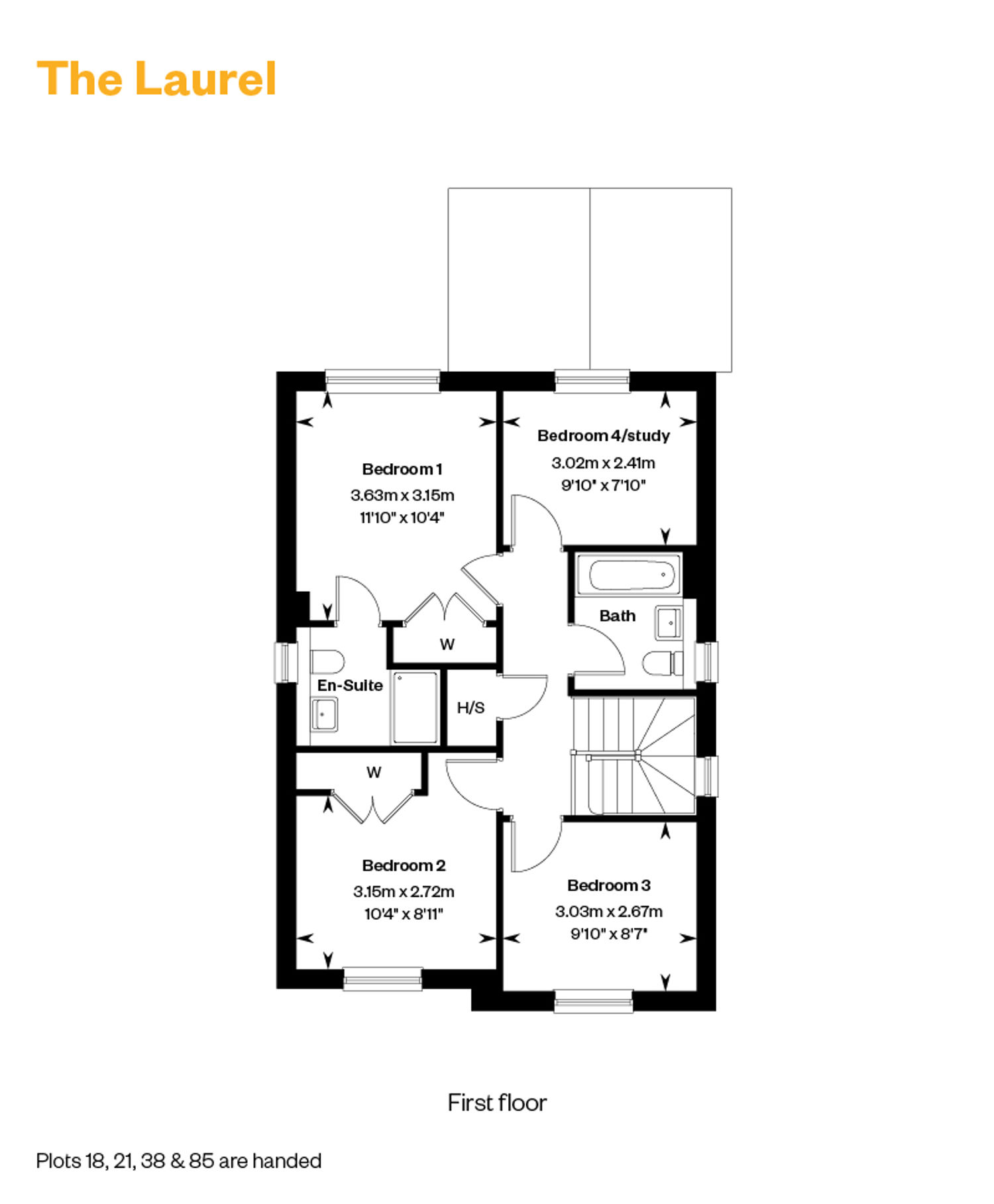 Bliss Willows Floorplans The Laurel First Floor