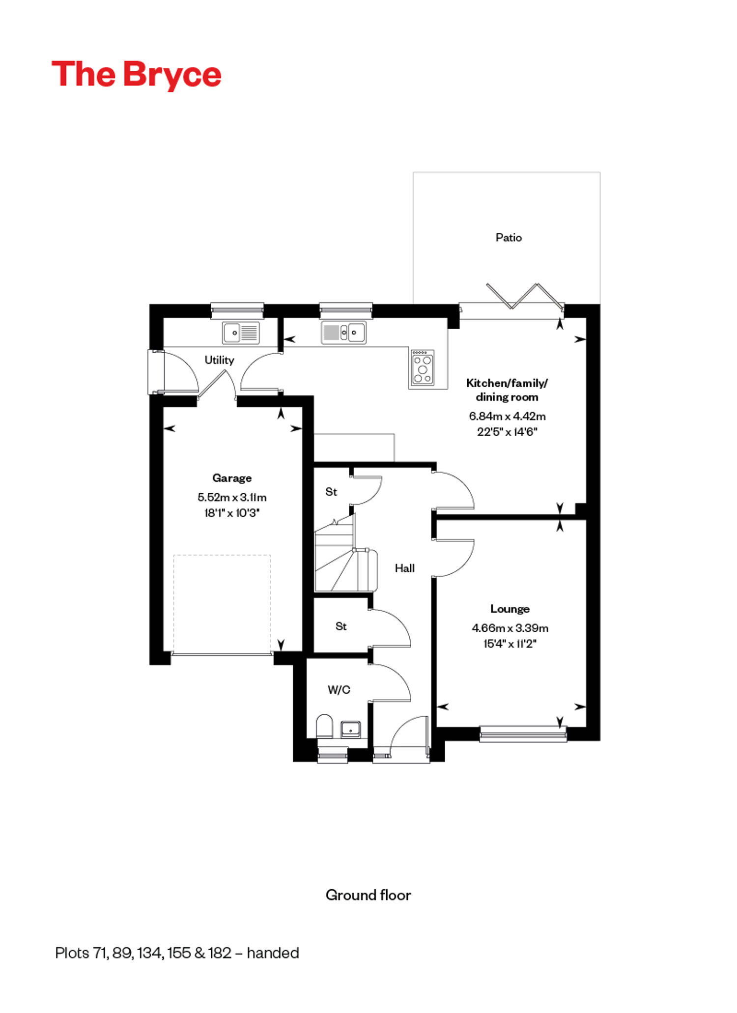 5363231 CALA WEST Cornhill Village Home Styles Web Floorplans 800X1200 The Bryce GF 7454604