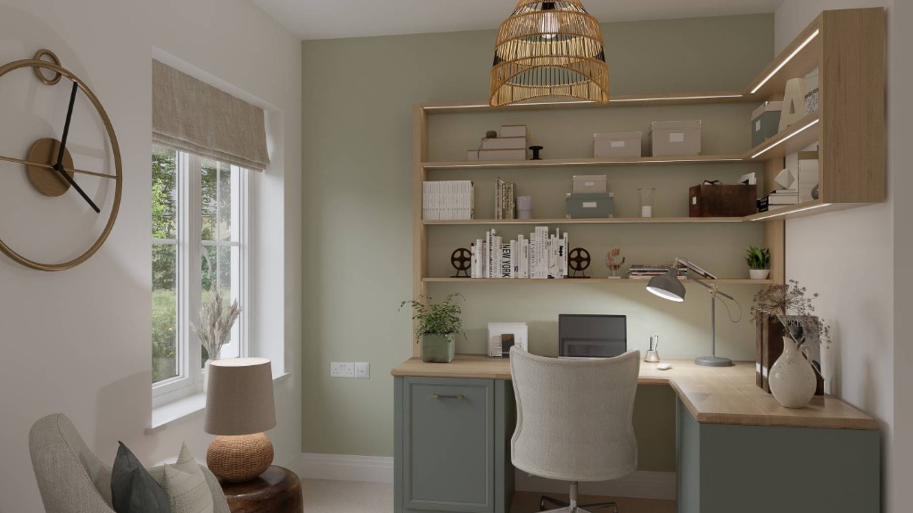 Computer generated image of the 5 bedroom Yew study at Cala's Purton development close to Swindon