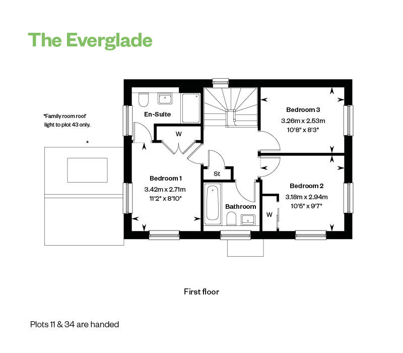 The Everglade Floor Plan FF Randall Fields, Stotfold