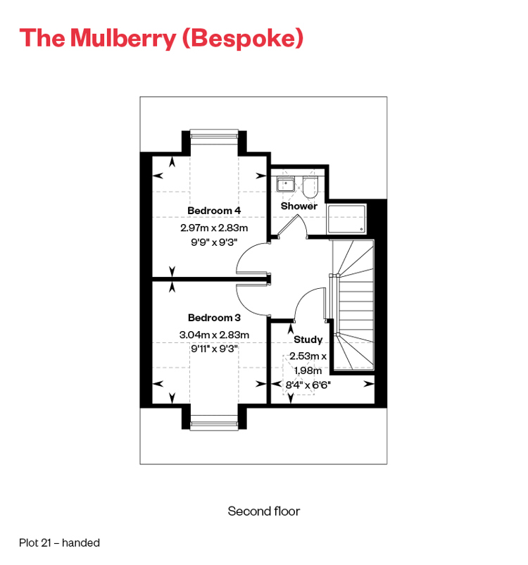 The Mulberry Bespoke SF Floor Plan Ingatestone Grove, Essex
