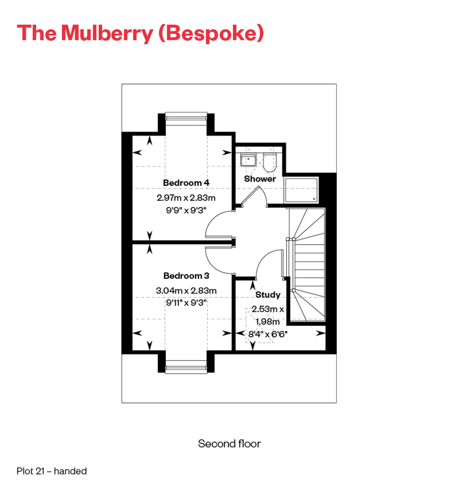 The Mulberry Bespoke SF Floor Plan Ingatestone Grove, Essex