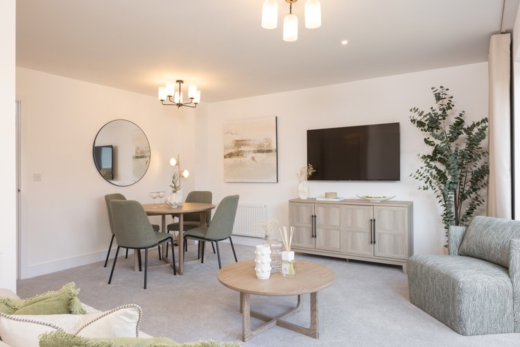 Langley house type living room, 2 bedroom house for sale in Shrivenham