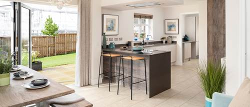 kitchen with patio doors. homes for sale south lanarkshire, houses to buy east kilbride, new build homes