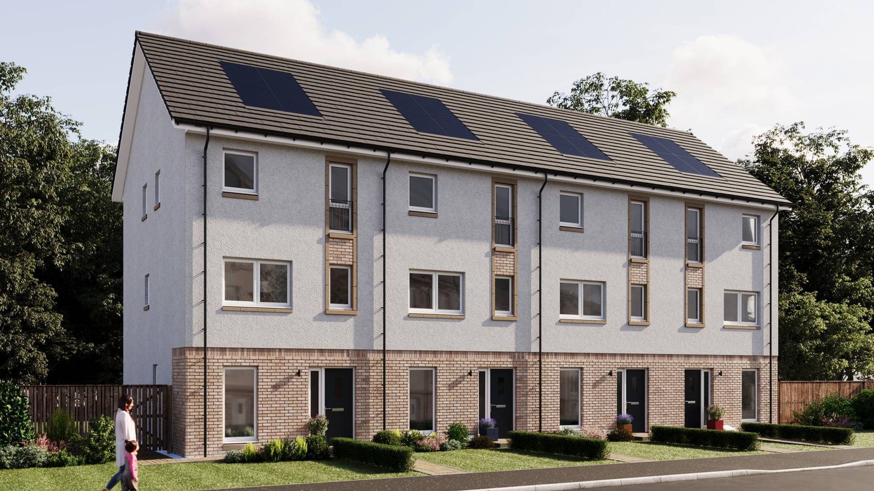 The Bute - 4 bedroom townhouse - Pinefields - Livingston - CGI