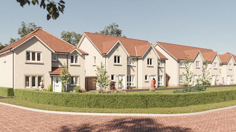 Craighall Village street scene | New build homes near Shawfair | New build homes close to Edinburgh