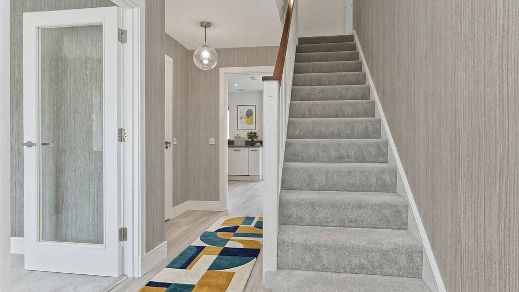 3 bedroom plus study home | virtually staged hallway