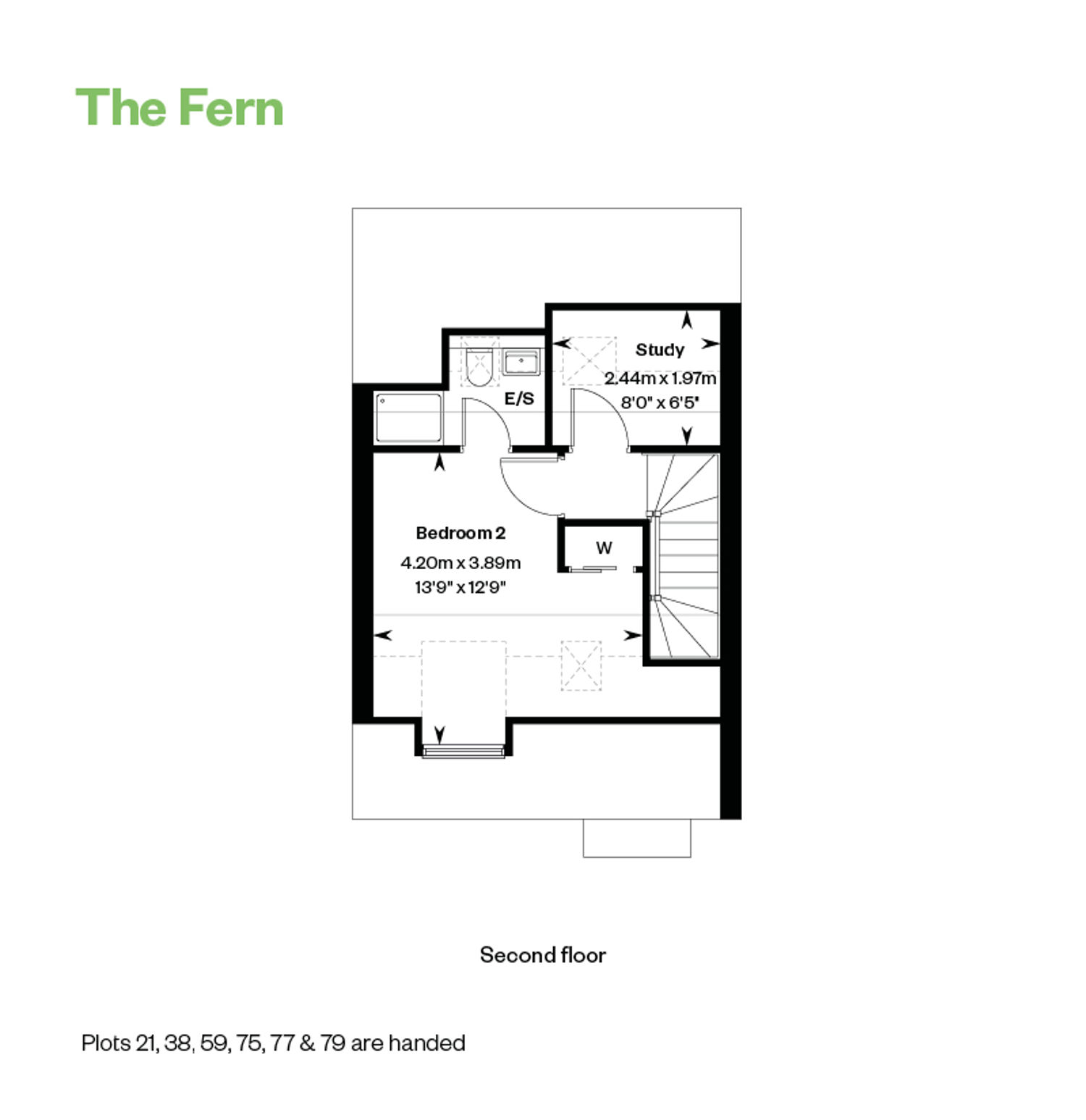 The Fern Floor Plan SF Randall Fields, Stotfold
