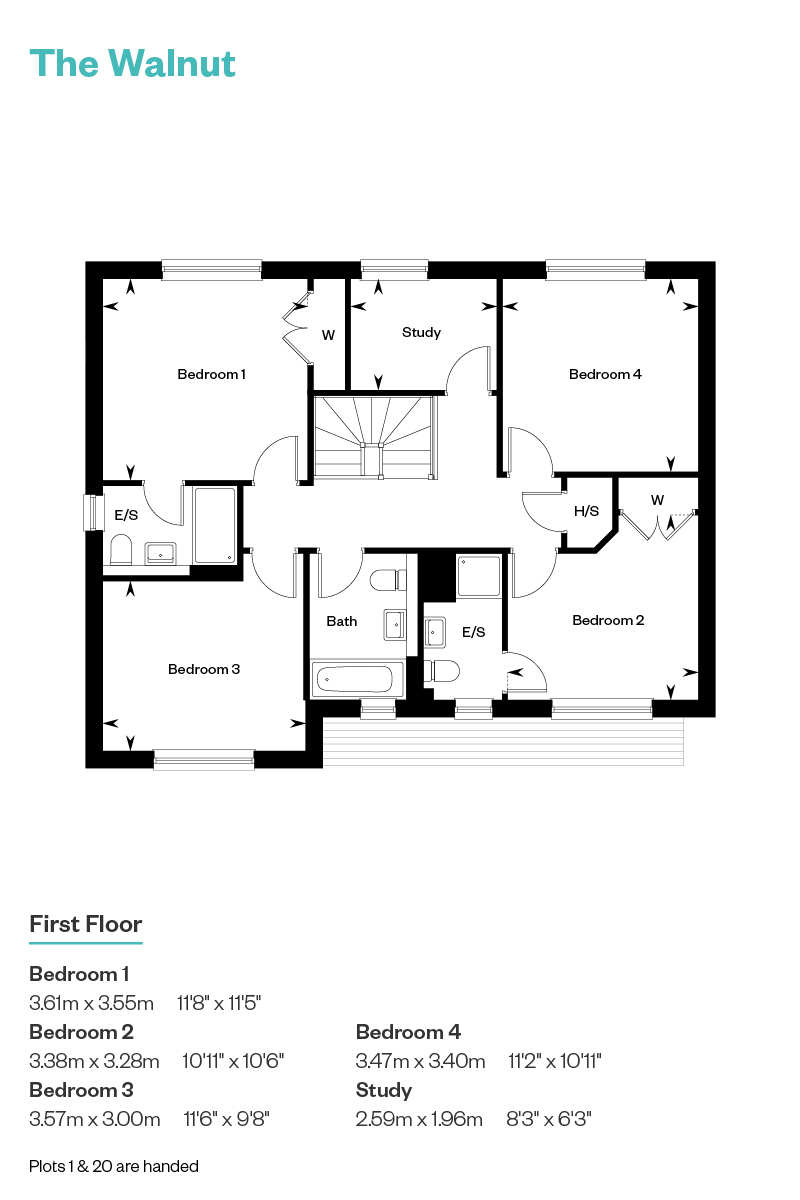 Maiden View Walnut Floorplan First Floor