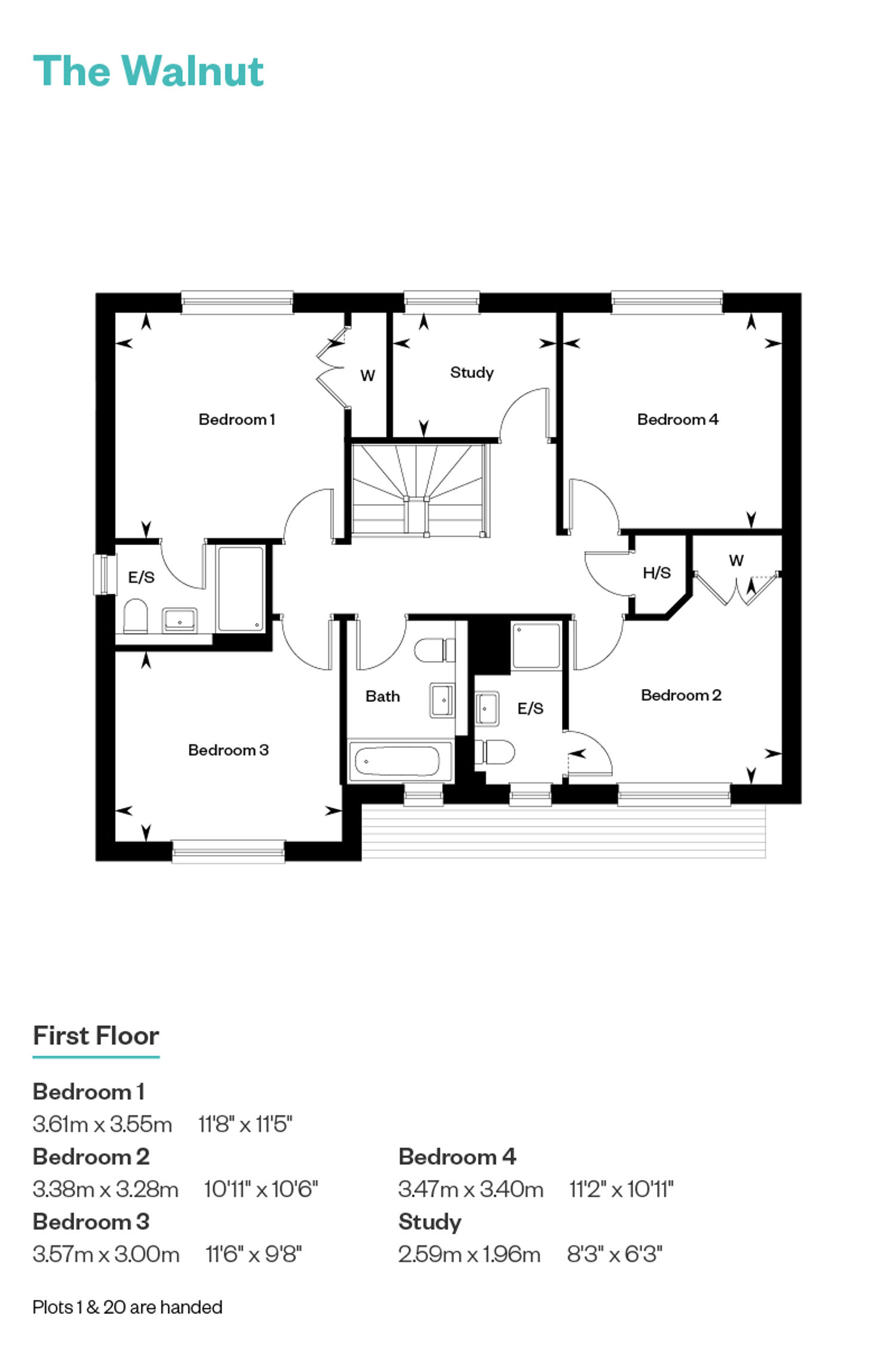 Maiden View Walnut Floorplan First Floor