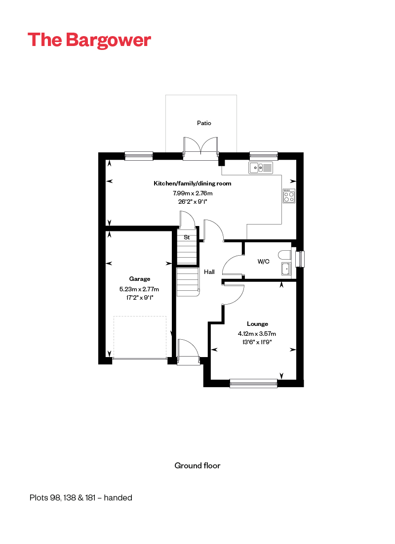5363231 CALA WEST Cornhill Village Home Styles Web Floorplans 800X1200 The Bargower GF 7454593