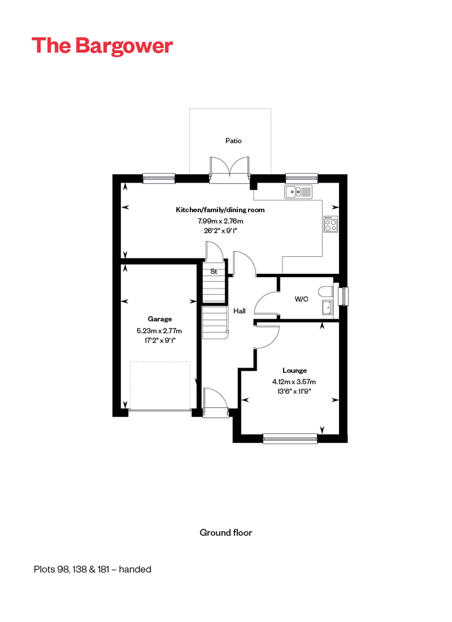 5363231 CALA WEST Cornhill Village Home Styles Web Floorplans 800X1200 The Bargower GF 7454593
