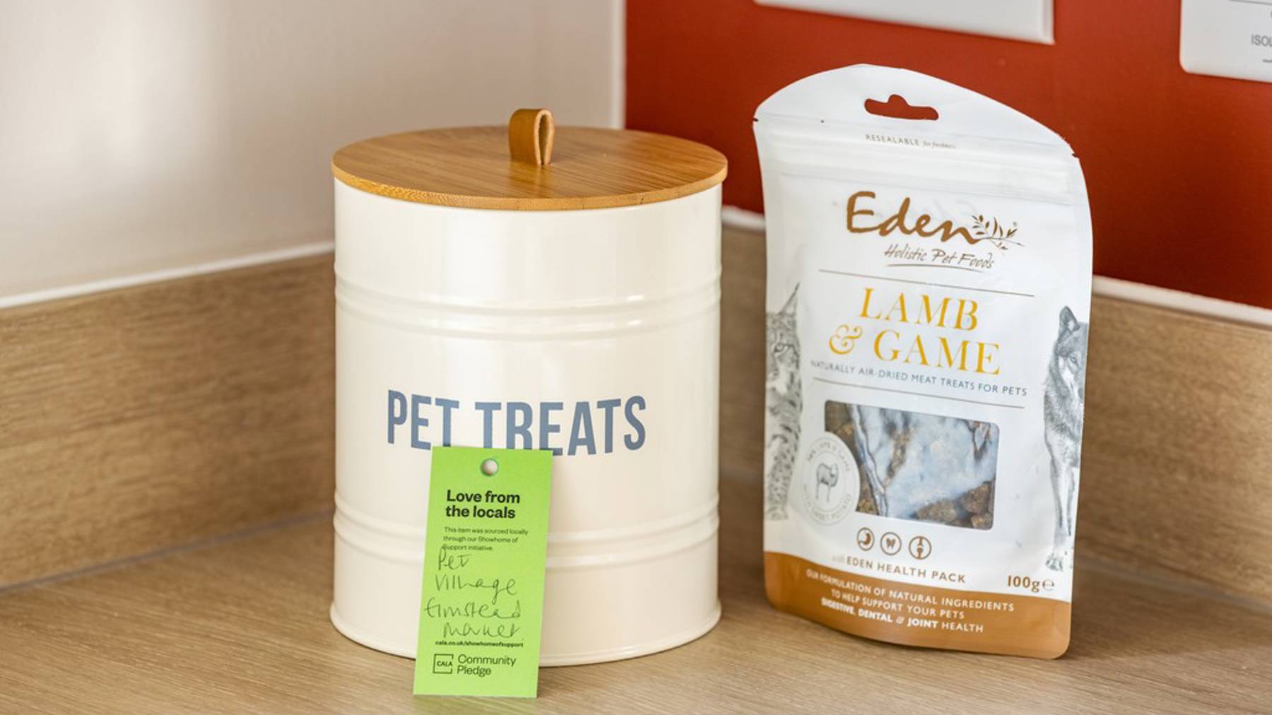 Pet Food Tin and treats_Pet Village_Ufford Chase Showhome of Support