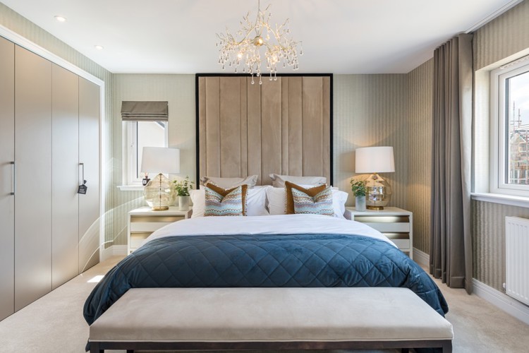 4 bedroom showhome | light-filled generous bedroom with fitted wardrobes 