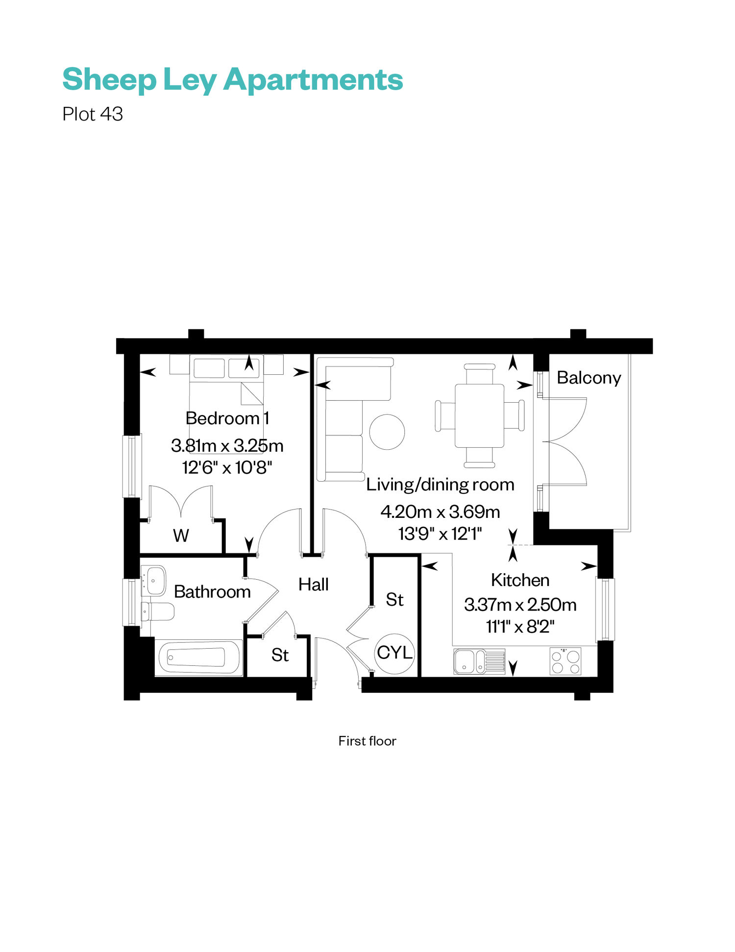 Plot 43 Sheep Ley Apartments