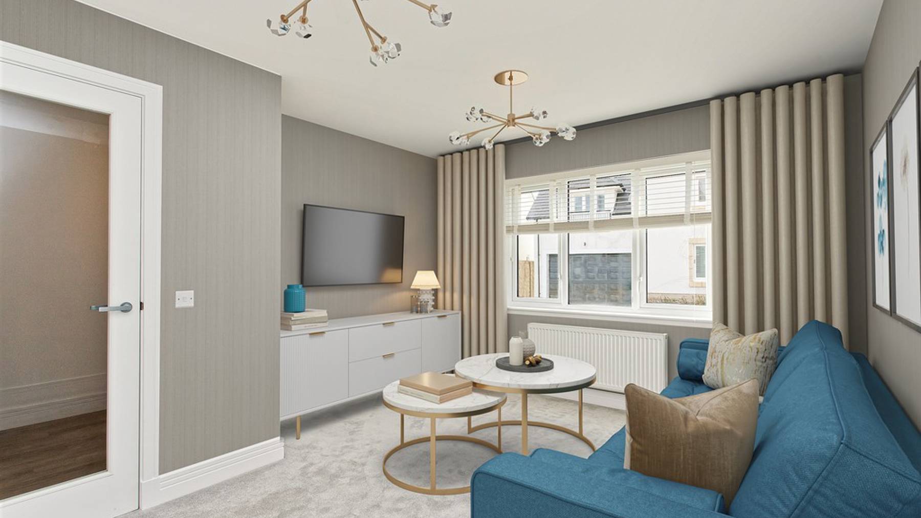 3 bedroom plus study home | virtually staged lounge