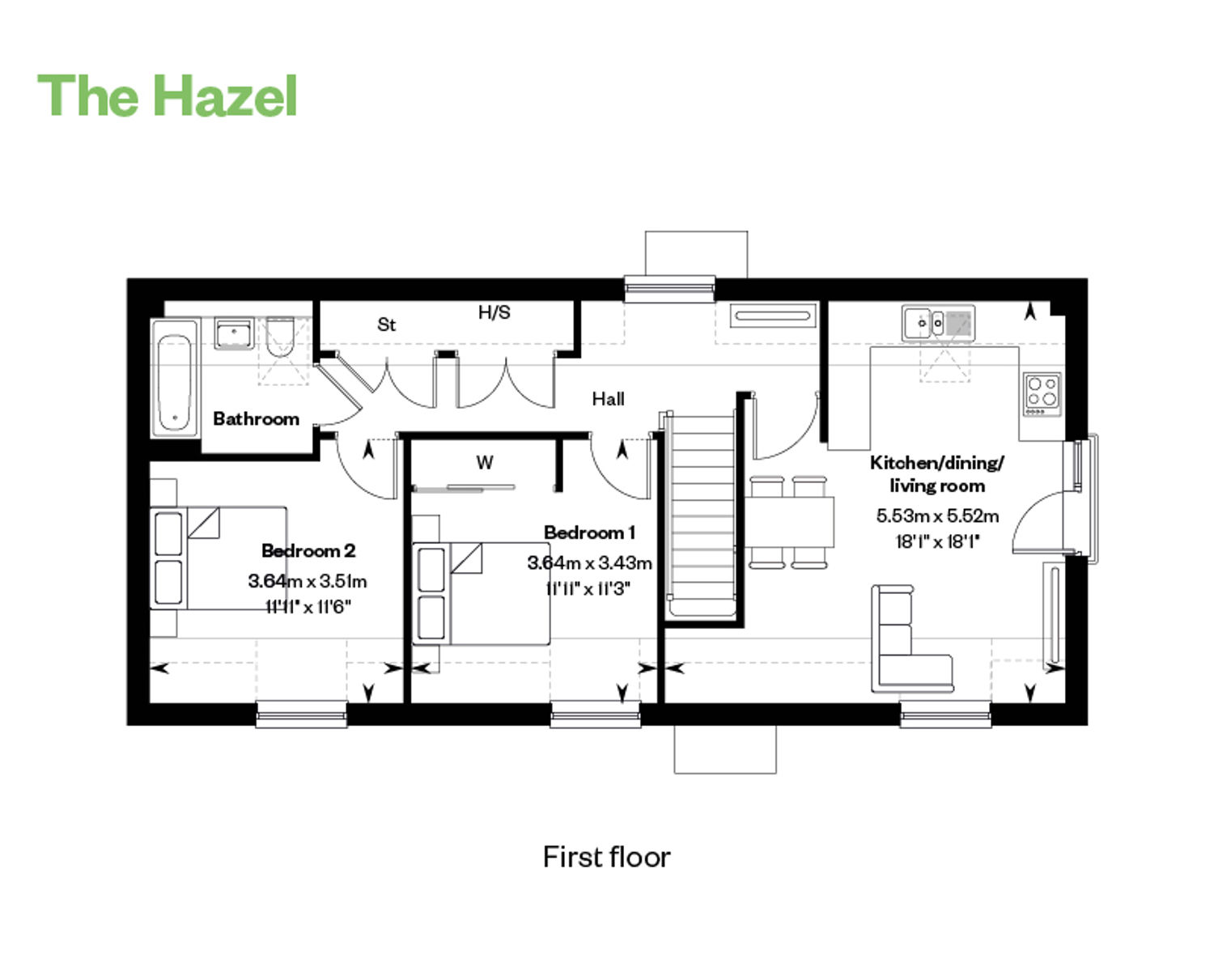 Floorplan of house for sale at Worting Park. New homes for sale in Basingstoke