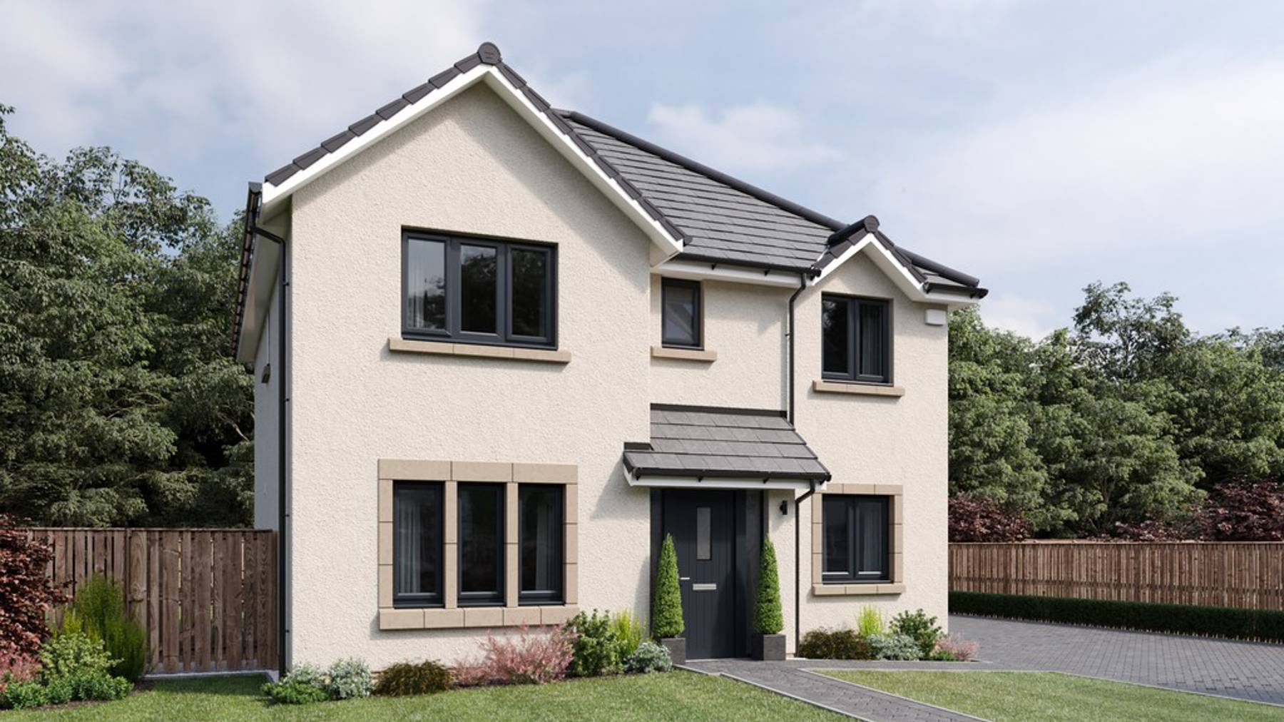 The Blair External CGI | 4 bedroom home for sale in Millerhill | Award-winning home style