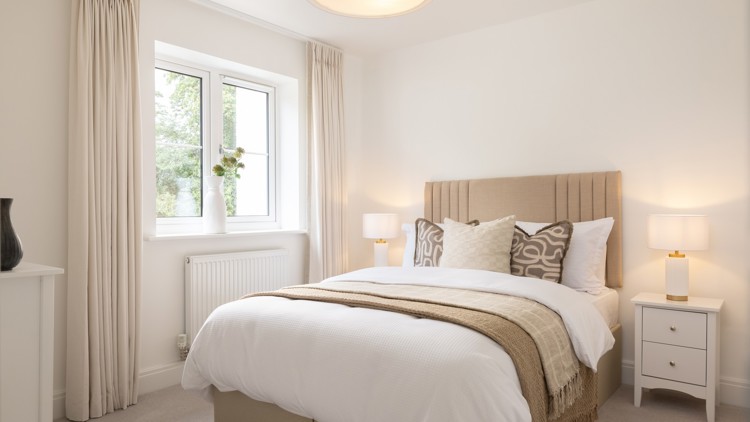 Bedroom of house for sale at Worting Park. New homes for sale in Basingstoke