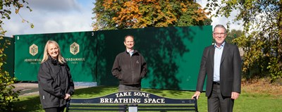 Homebuilder unveils breathing space bench in a bid to boost mental health awareness