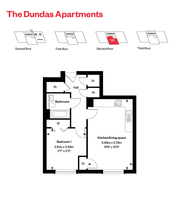 Rosebery Wynd - Dundas Apartment Floor Plan - Plot 131