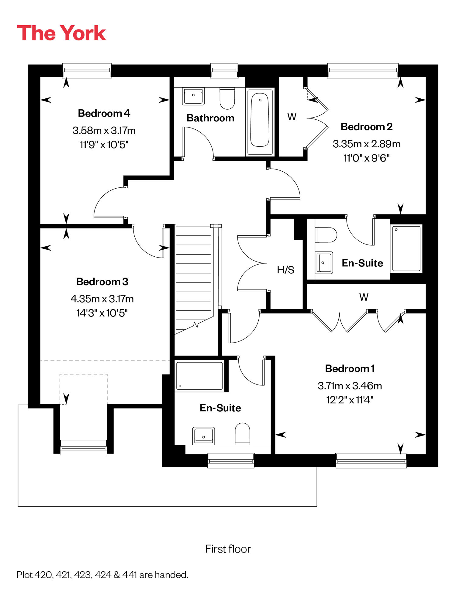 Cross Trees Park Floorplan York 1 FF