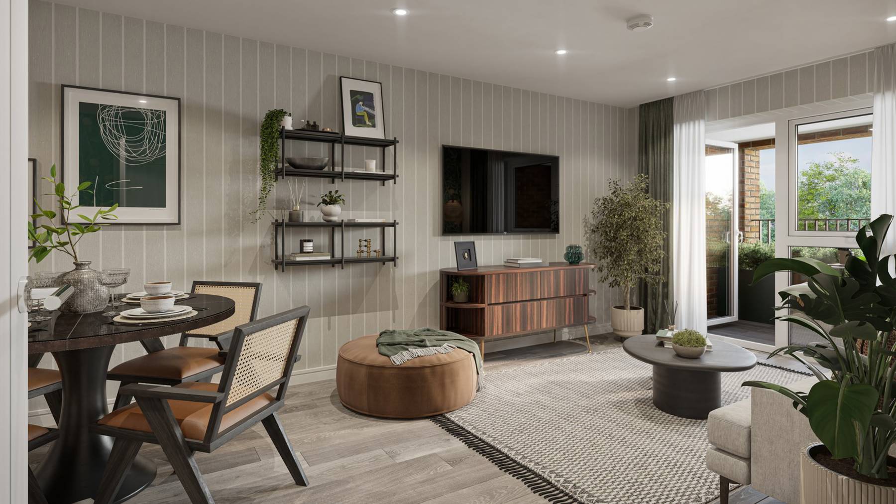 Living / Dining Room of flat for sale in Winchester