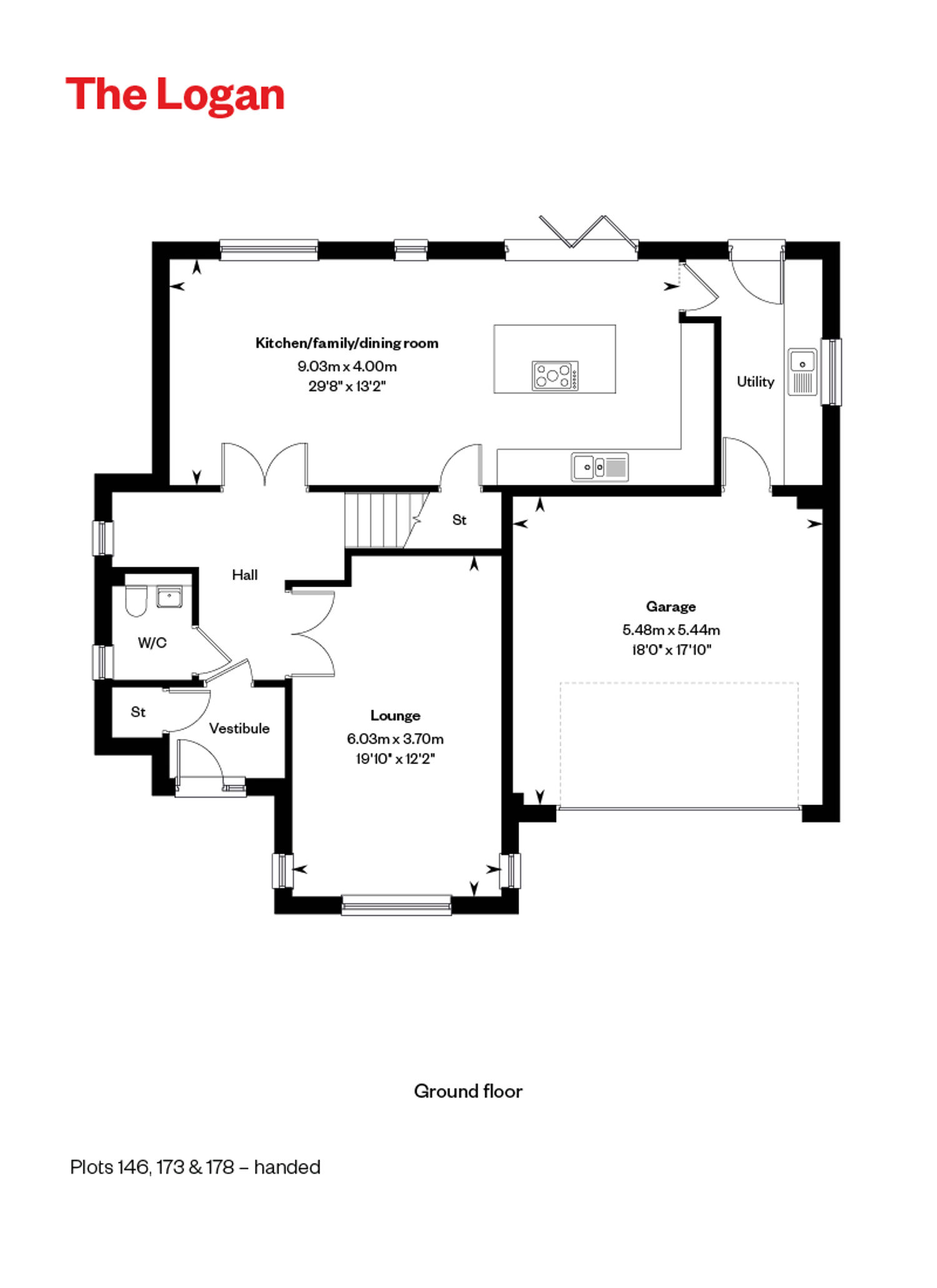 5363231 CALA WEST Cornhill Village Home Styles Web Floorplans 800X1200 The Logan GF 7454590