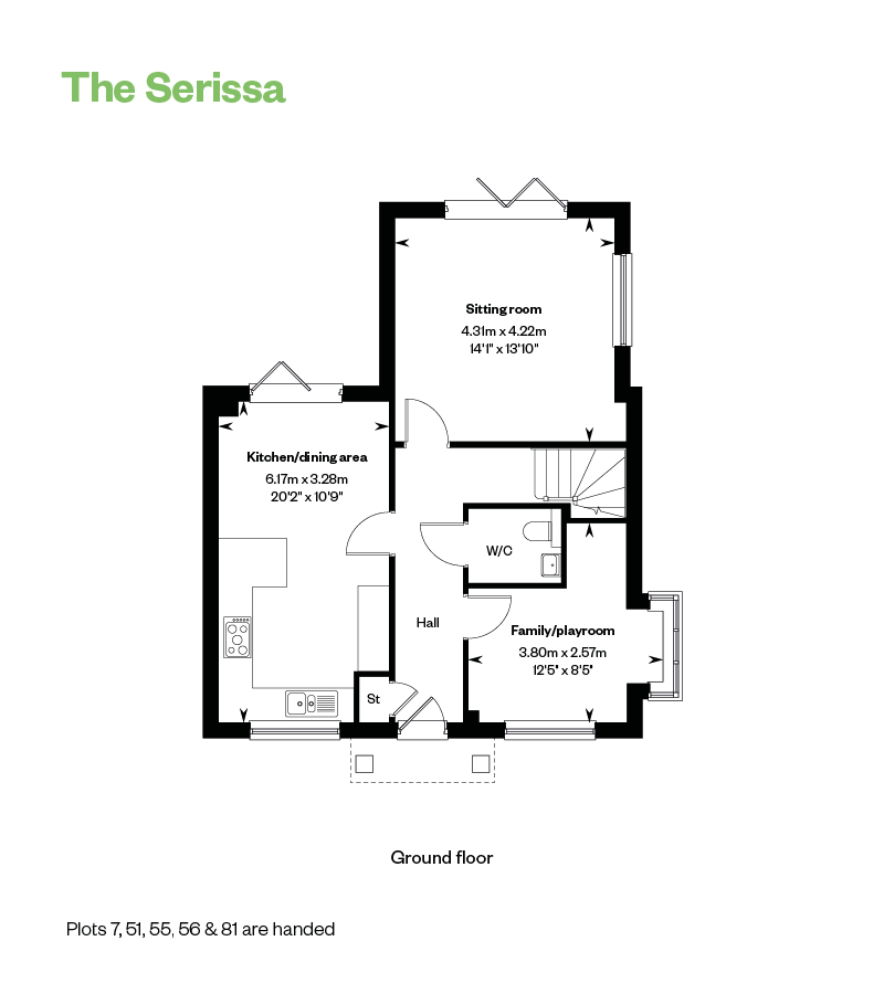 The Serissa Floor Plan GF Randall Fields, Stotfold